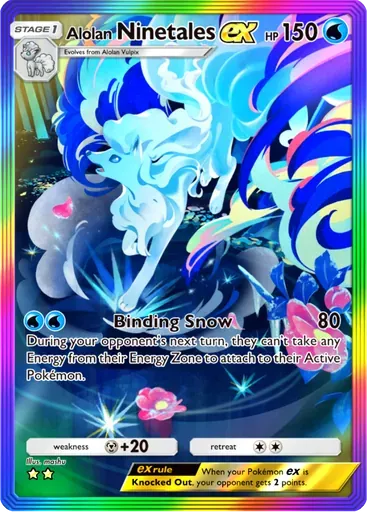 Alolan Ninetales ex card art (Fantastical Parade)