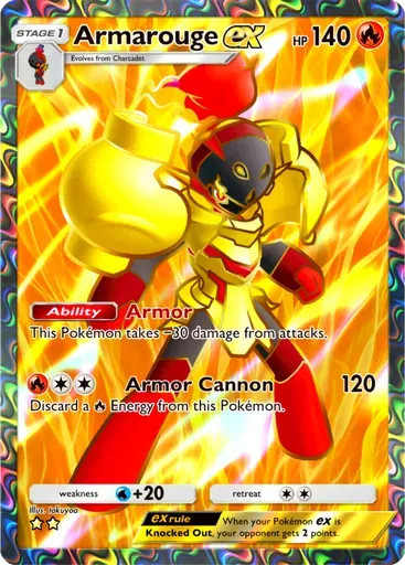 Armarouge ex card art (Paldean Wonders)
