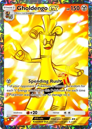 Gholdengo ex card art (Paldean Wonders)
