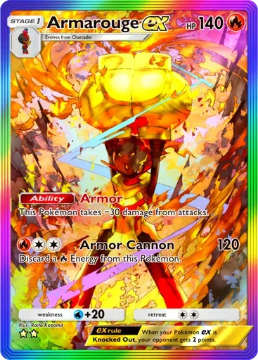 Armarouge ex card art (Paldean Wonders)