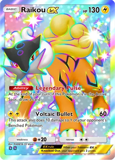 Raikou ex card art (Paldean Wonders)