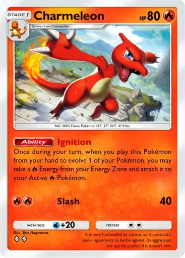 Charmeleon card art (Mega Shine)
