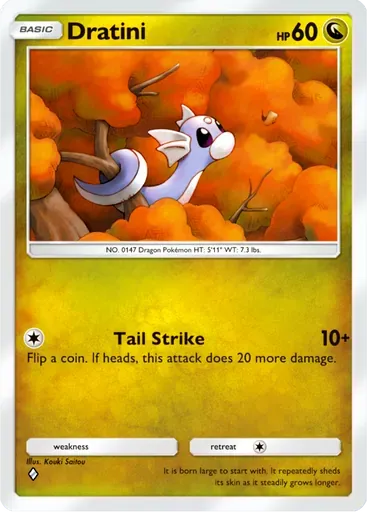 Dratini card art (Mega Shine)
