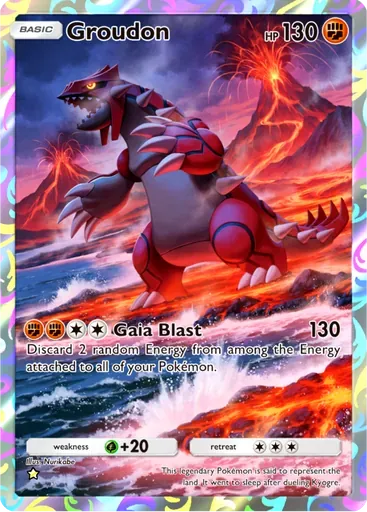 Groudon card art (Mega Shine)