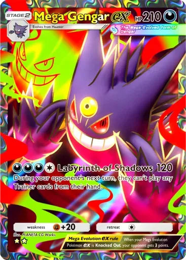 Mega Gengar ex card art (Mega Shine)