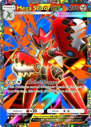 Mega Scizor ex card art (Mega Shine)