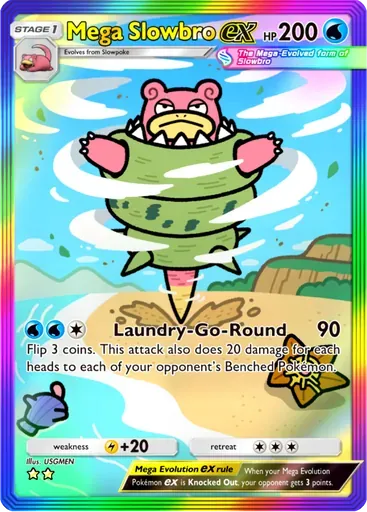 Mega Slowbro ex card art (Mega Shine)