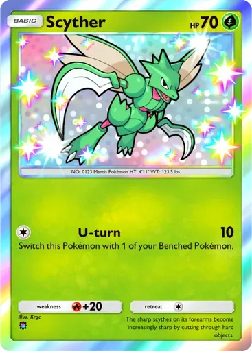 Scyther card art (Mega Shine)