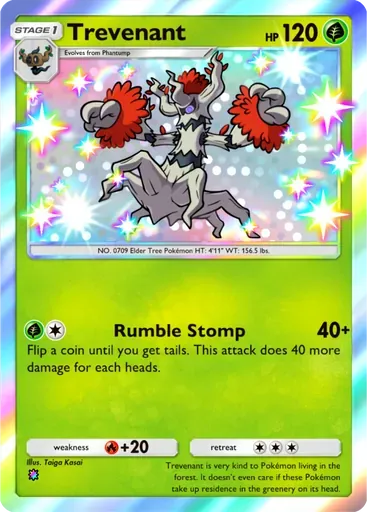 Trevenant card art (Mega Shine)