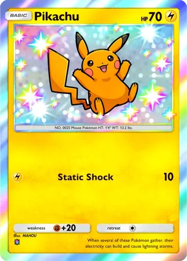 Pikachu card art (Mega Shine)