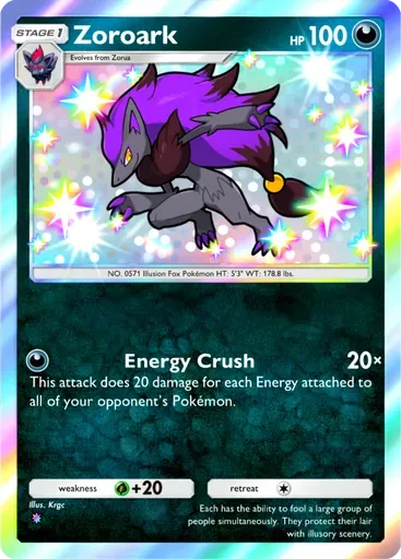 Zoroark card art (Mega Shine)