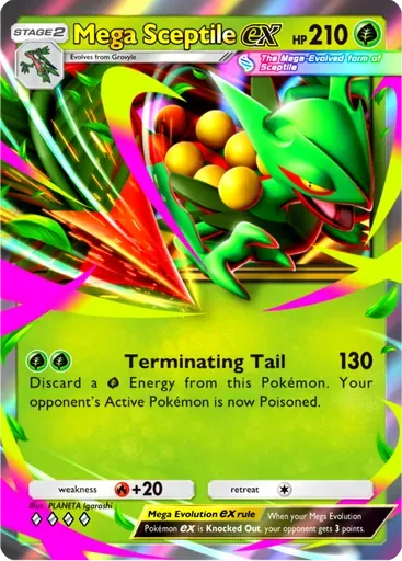 Mega Sceptile ex card art (Pulsing Aura)