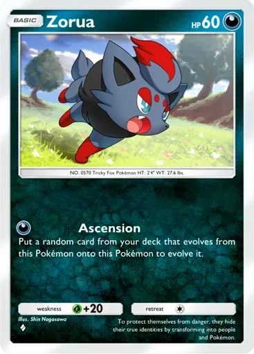 Zorua card art (Pulsing Aura)
