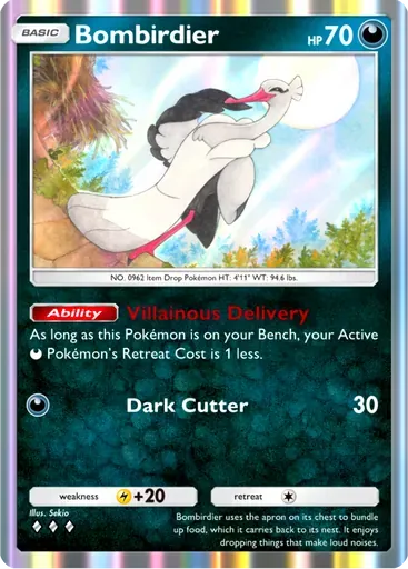 Bombirdier card art (Pulsing Aura)