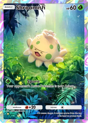 Shroomish card art (Pulsing Aura)