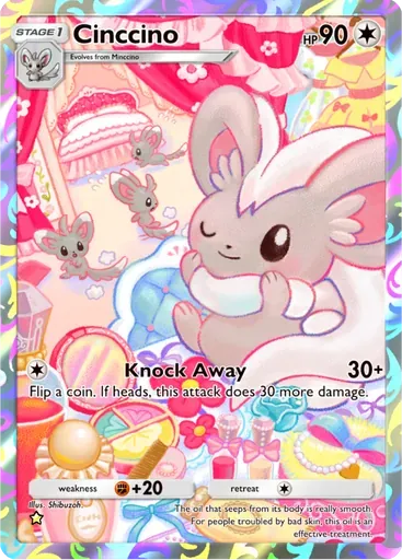 Cinccino card art (Pulsing Aura)