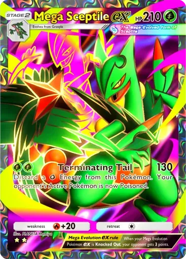 Mega Sceptile ex card art (Pulsing Aura)