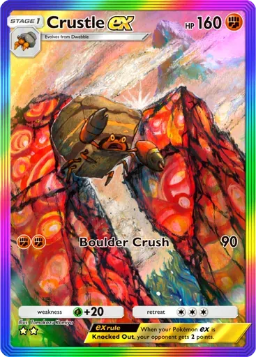 Crustle ex card art (Pulsing Aura)