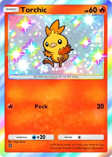 Torchic card art (Pulsing Aura)