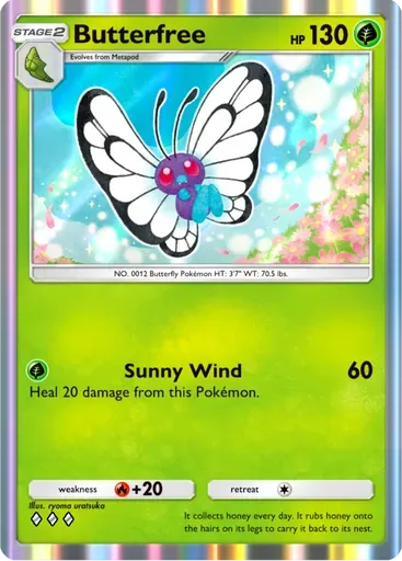 Butterfree card art (Everyday Wonders)