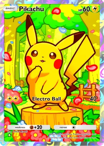 Pikachu card art (Everyday Wonders)