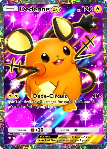 Dedenne ex card art (Everyday Wonders)