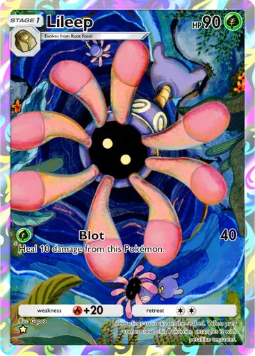 Lileep card art (Ruler of the Skies)