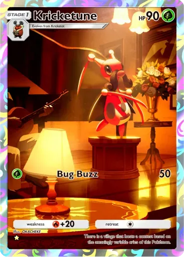 Kricketune card art (Ruler of the Skies)