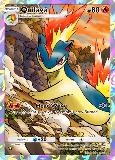 Quilava card art (Ruler of the Skies)