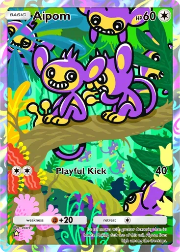 Aipom card art (Ruler of the Skies)