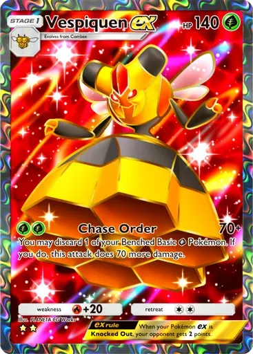 Vespiquen ex card art (Ruler of the Skies)