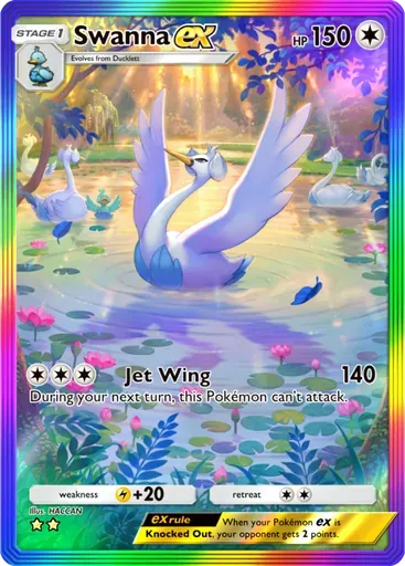 Swanna ex card art (Ruler of the Skies)