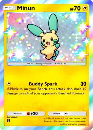 Minun card art (Ruler of the Skies)