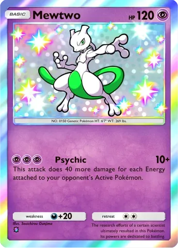 Mewtwo card art (Ruler of the Skies)