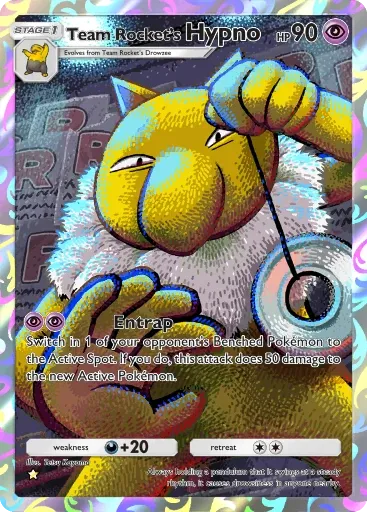 Team Rocket's Hypno card art (Team Rocket's Ambition)