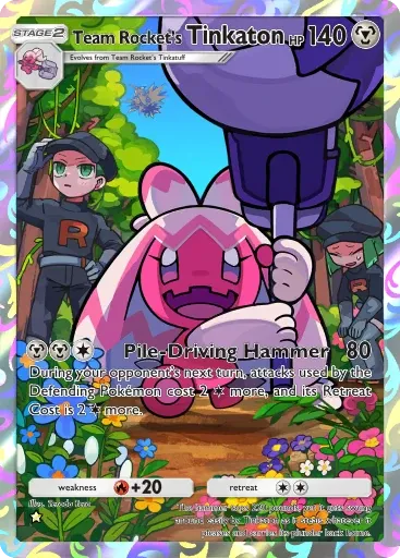 Team Rocket's Tinkaton card art (Team Rocket's Ambition)