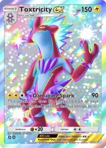 Toxtricity ex card art (Team Rocket's Ambition)