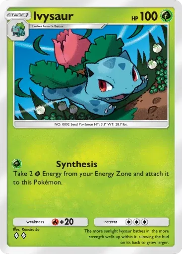 Ivysaur card art (Deluxe Pack: Mega)