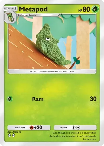 Metapod card art (Deluxe Pack: Mega)