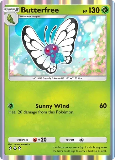 Butterfree card art (Deluxe Pack: Mega)