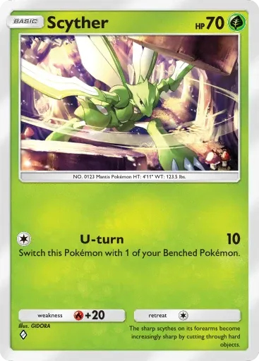 Scyther card art (Deluxe Pack: Mega)
