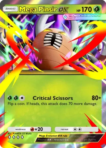 Mega Pinsir ex card art (Deluxe Pack: Mega)