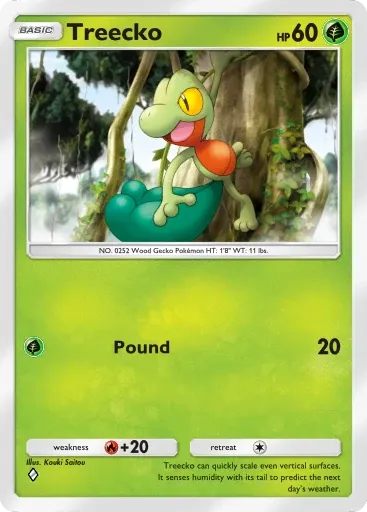 Treecko card art (Deluxe Pack: Mega)