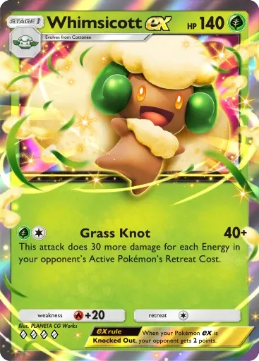 Whimsicott ex card art (Deluxe Pack: Mega)