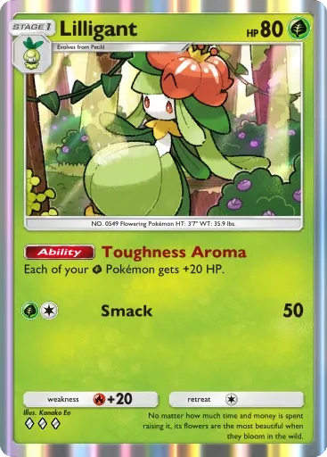Lilligant card art (Deluxe Pack: Mega)