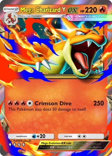 Mega Charizard Y ex card art (Deluxe Pack: Mega)