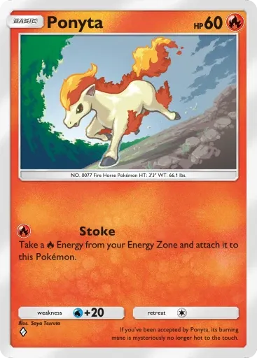 Ponyta card art (Deluxe Pack: Mega)