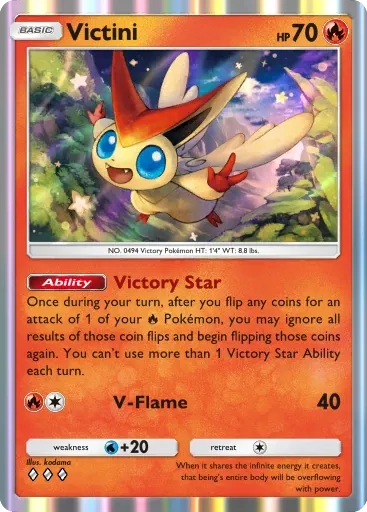 Victini card art (Deluxe Pack: Mega)