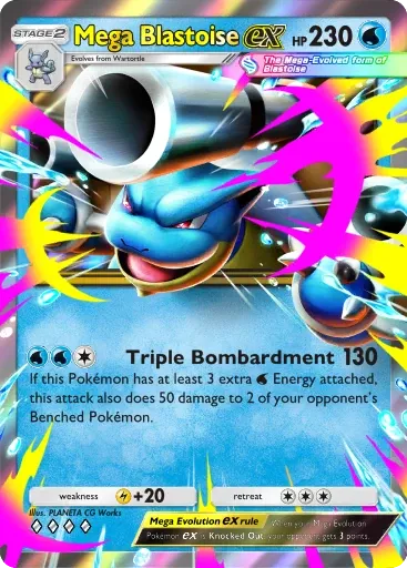 Mega Blastoise ex card art (Deluxe Pack: Mega)