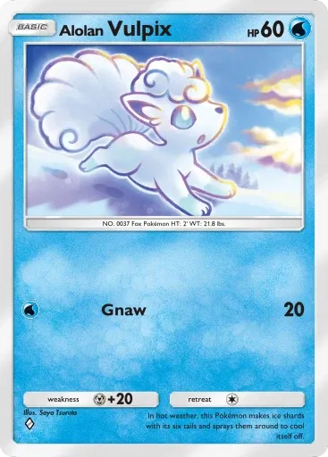 Alolan Vulpix card art (Deluxe Pack: Mega)